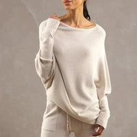Asymmetrical Oversized Women's Sweater - Sophia-Apricot-State of Style