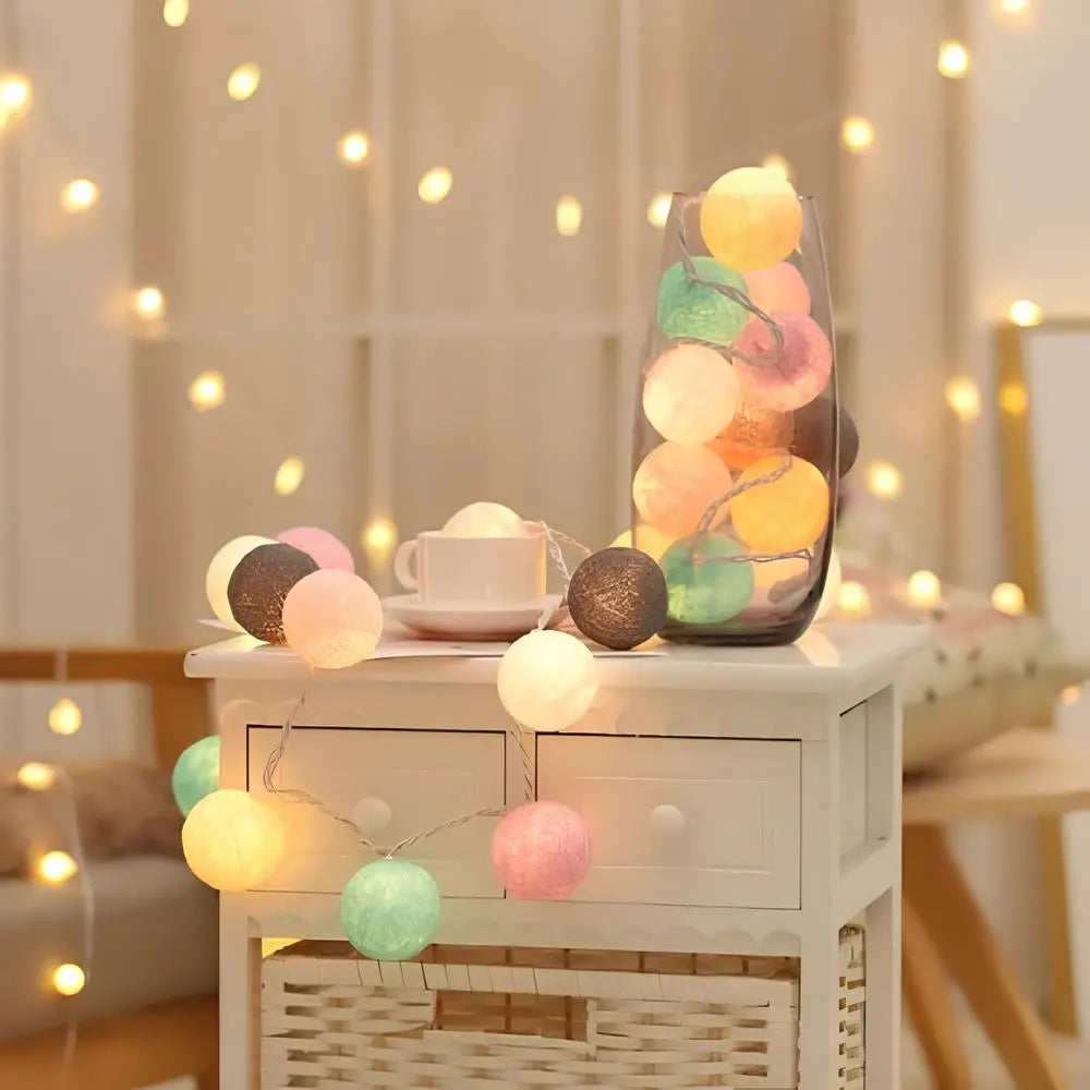 Atmospheric Ball String Lights - LumaBreeze-Candy-150 cm-USB-State of Style