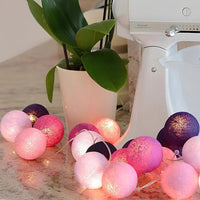 Atmospheric Ball String Lights - LumaBreeze-Lavender-150 cm-USB-State of Style
