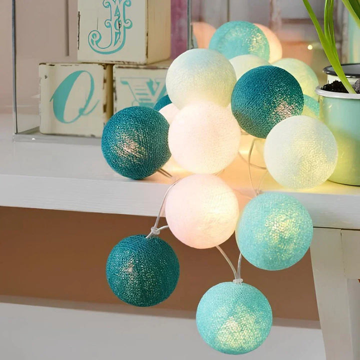 Atmospheric Ball String Lights - LumaBreeze-Sky blue-150 cm-USB-State of Style