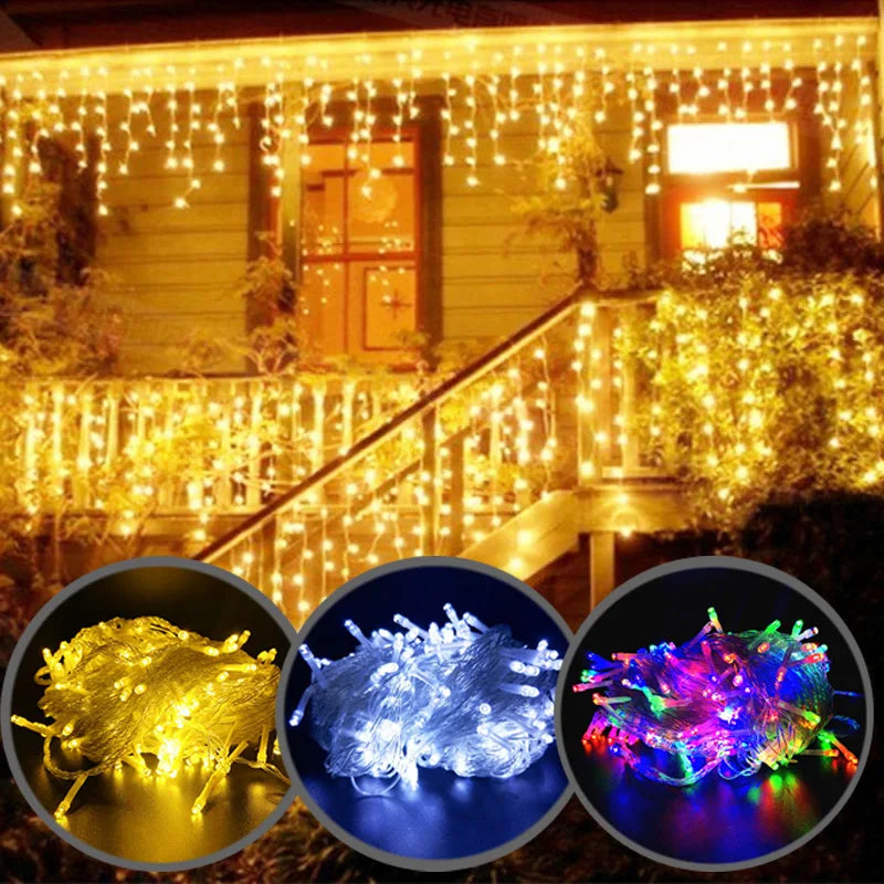 Atmospheric Icicle Lights - FrostGlow-White-State of Style