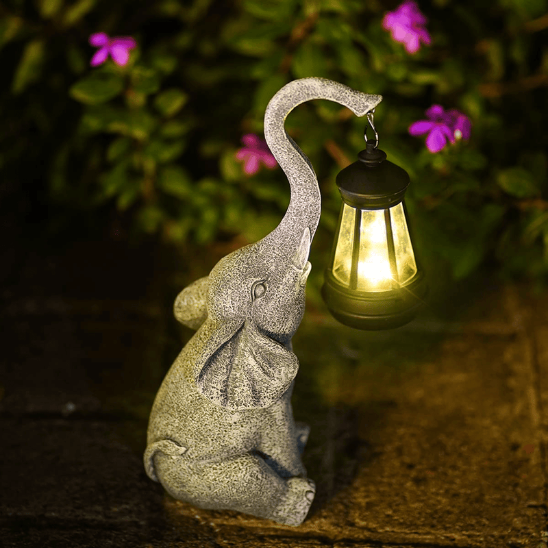 Atmospheric Solar Lamp for the Garden - Elephant Glow-State of Style