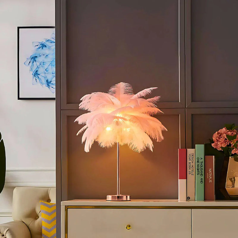 Atmospheric Veer Palm Tree Lamp - LumaPalm-Pink-Rose Gold-State of Style