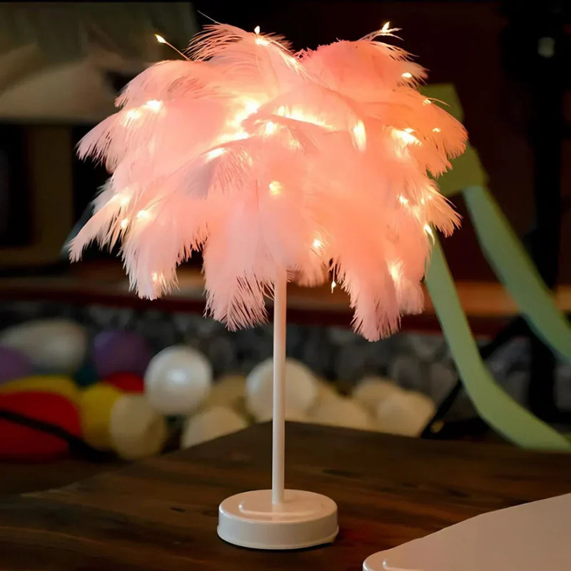 Atmospheric Veer Palm Tree Lamp - LumaPalm-Pink-White-State of Style