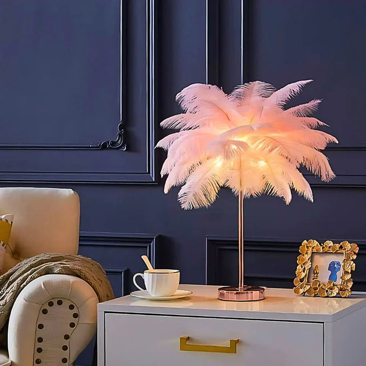 Atmospheric Veer Palm Tree Lamp - LumaPalm-White-Rose Gold-State of Style