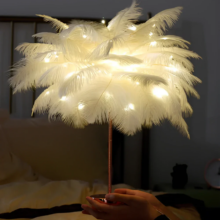 Atmospheric Veer Palm Tree Lamp - LumaPalm-White-Rose Gold-State of Style