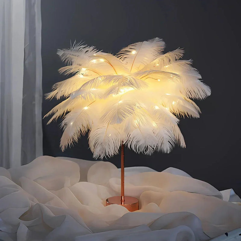 Atmospheric Veer Palm Tree Lamp - LumaPalm-White-Rose Gold-State of Style
