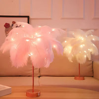 Atmospheric Veer Palm Tree Lamp - LumaPalm-White-Rose Gold-State of Style