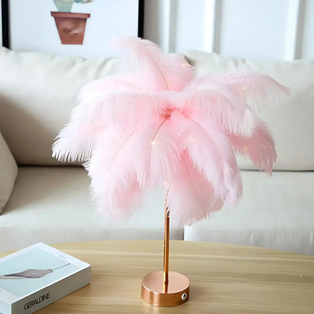 Atmospheric Veer Palm Tree Lamp - LumaPalm-White-Rose Gold-State of Style