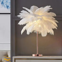 Atmospheric Veer Palm Tree Lamp - LumaPalm-White-Rose Gold-State of Style