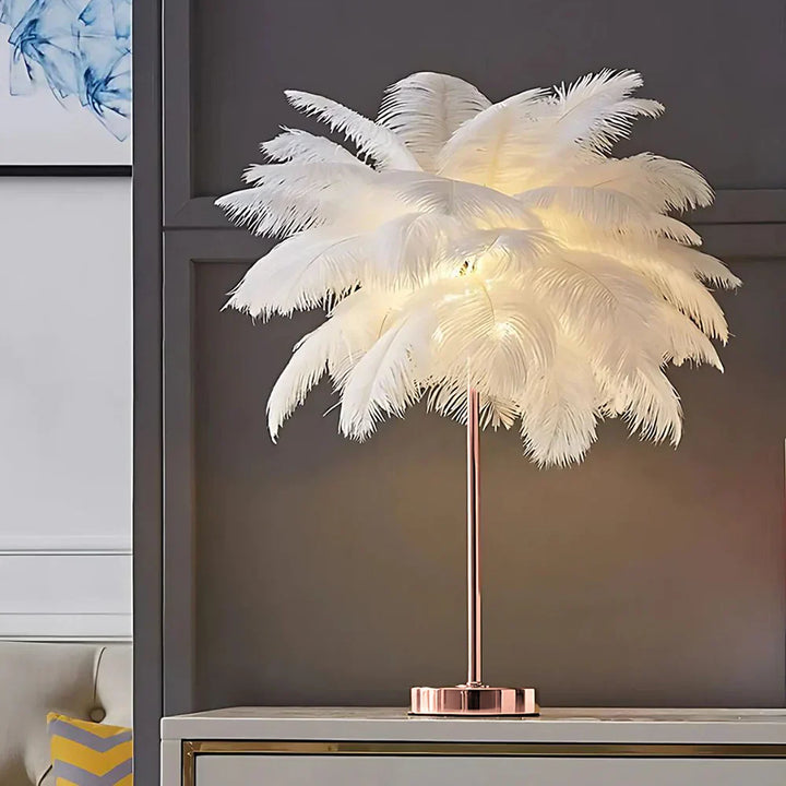 Atmospheric Veer Palm Tree Lamp - LumaPalm-White-Rose Gold-State of Style