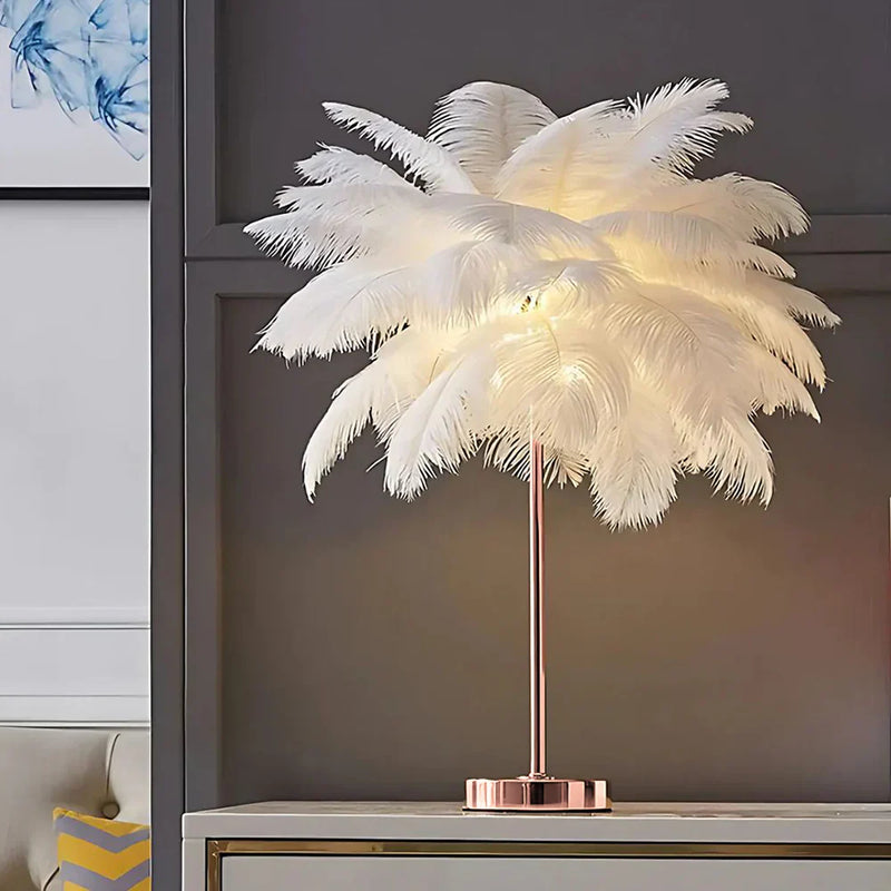 Atmospheric Veer Palm Tree Lamp - LumaPalm-White-Rose Gold-State of Style
