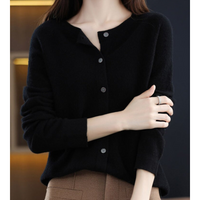 Aurora Luxe Women's Cardigan-Black-S-State of Style