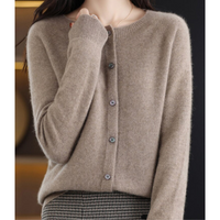 Aurora Luxe Women's Cardigan-Brown-S-State of Style