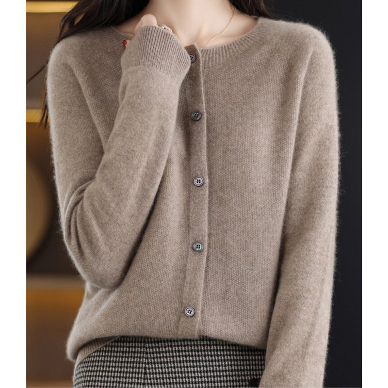 Aurora Luxe Women's Cardigan-Brown-S-State of Style
