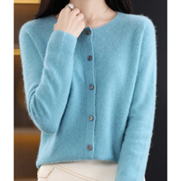 Aurora Luxe Women's Cardigan-Dark Blue-S-State of Style