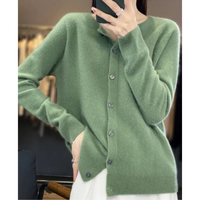 Aurora Luxe Women's Cardigan-Light Green-S-State of Style