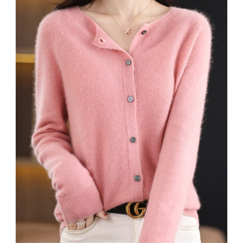 Aurora Luxe Women's Cardigan-Light Pink-S-State of Style