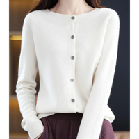 Aurora Luxe Women's Cardigan-White-S-State of Style