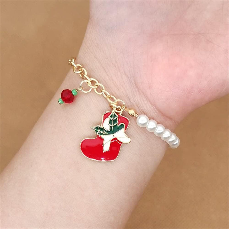Australian Christmas Charm Bracelet | Festive Jewelry for Women-CHRISTMAS SOCKS-State of Style