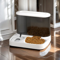 Automatic Food and Water Dispenser - EasyFeed Duo-White-State of Style