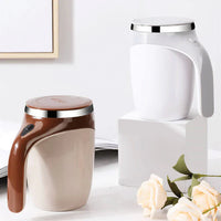 Automatic Stirring Thermos Mug - StirEase-Brown-State of Style