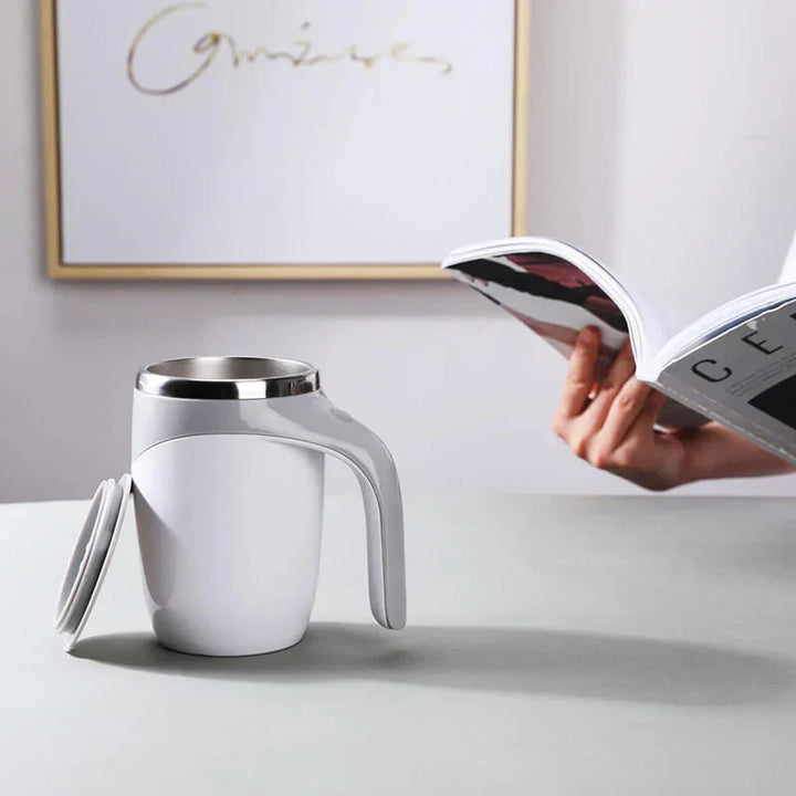 Automatic Stirring Thermos Mug - StirEase-Light Grey-State of Style
