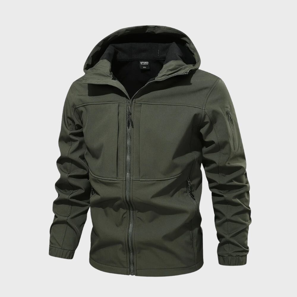 Axel Casual Hooded Jacket for Men-Army Green-XS-State of Style