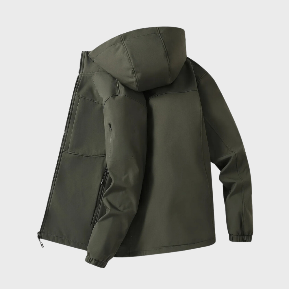 Axel Casual Hooded Jacket for Men-Khaki-XS-State of Style