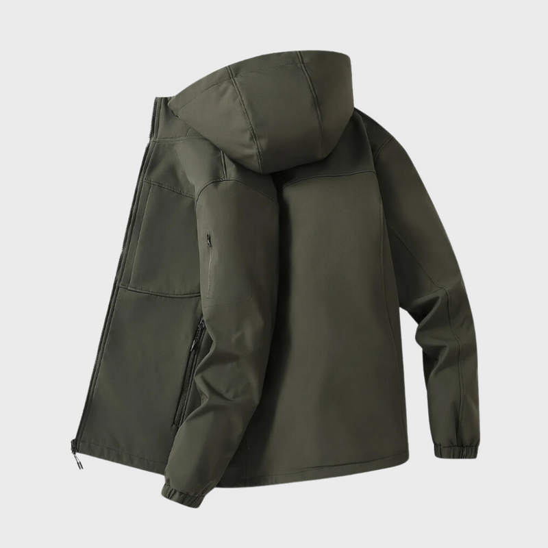 Axel Casual Hooded Jacket for Men-Khaki-XS-State of Style