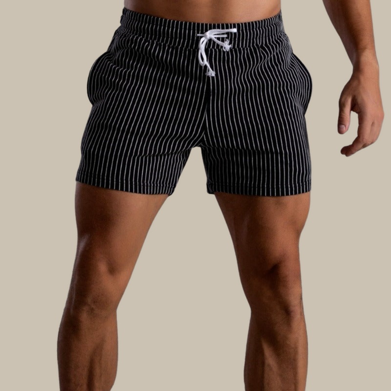Azriel Flex Shorts | Men’s Super-Stretch Fitness Shorts-Black-M-State of Style