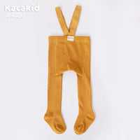 Baby Girls' and Boys' Knitted Trousers with High Waist-Orange-0-12 months-State of Style