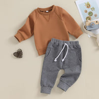 Baby Jogger Winter Set – Contrast Sweatshirt and Trousers-A-0-6 Months-State of Style