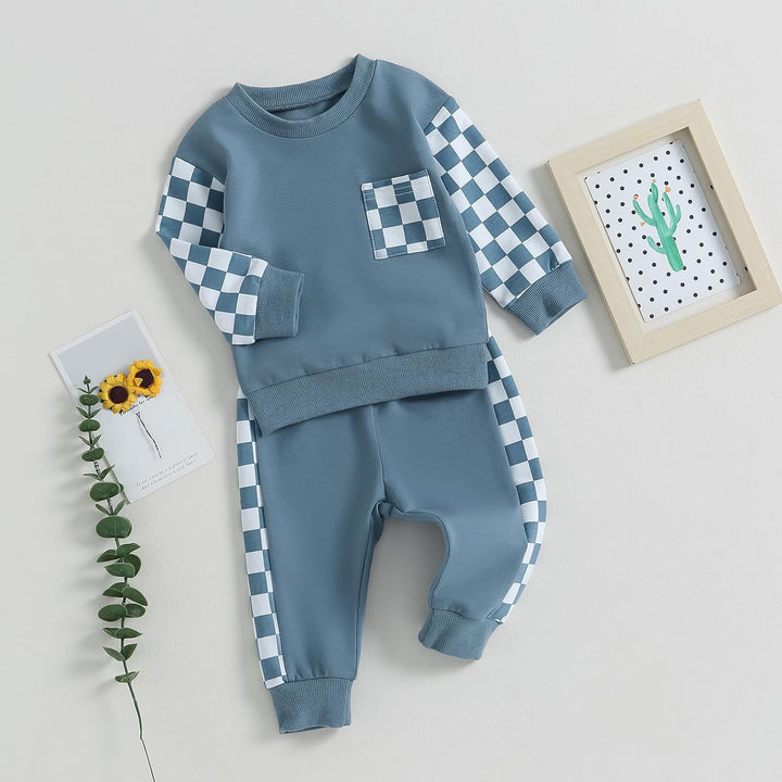 Baby Jogger Winter Set – Contrast Sweatshirt and Trousers-A-0-6 Months-State of Style