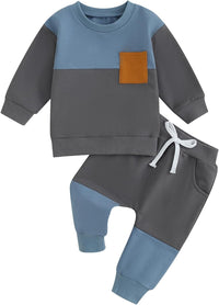 Baby Jogger Winter Set – Contrast Sweatshirt and Trousers-A-0-6 Months-State of Style