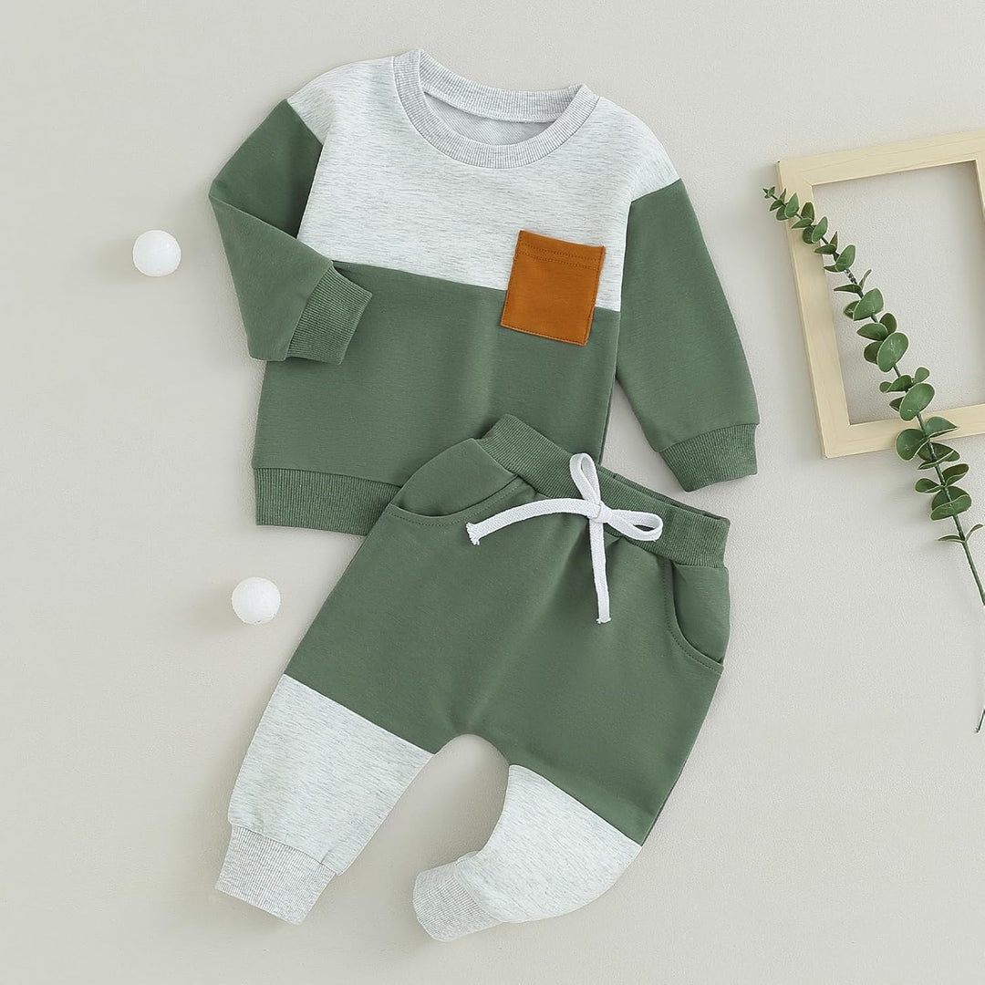 Baby Jogger Winter Set – Contrast Sweatshirt and Trousers-C-0-6 Months-State of Style