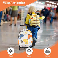 Children’s 2-in-1 Ride-On Scooter Suitcase with LED Wheels