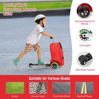 Children’s 2-in-1 Ride-On Scooter Suitcase with LED Wheels