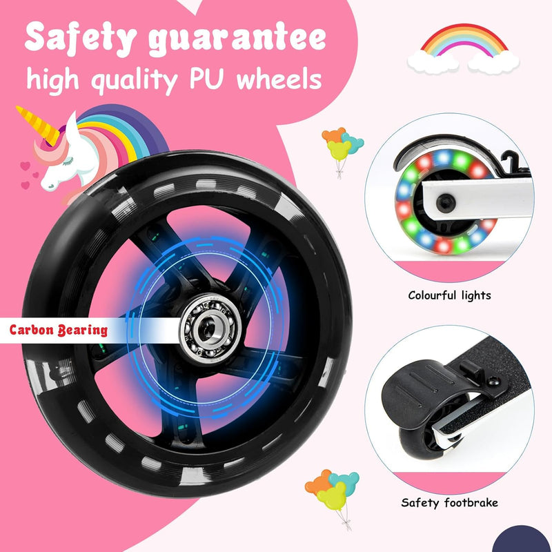 Children’s 2-in-1 Ride-On Scooter Suitcase with LED Wheels