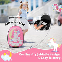 Children’s 2-in-1 Ride-On Scooter Suitcase with LED Wheels