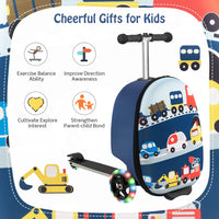 Children’s 2-in-1 Ride-On Scooter Suitcase with LED Wheels