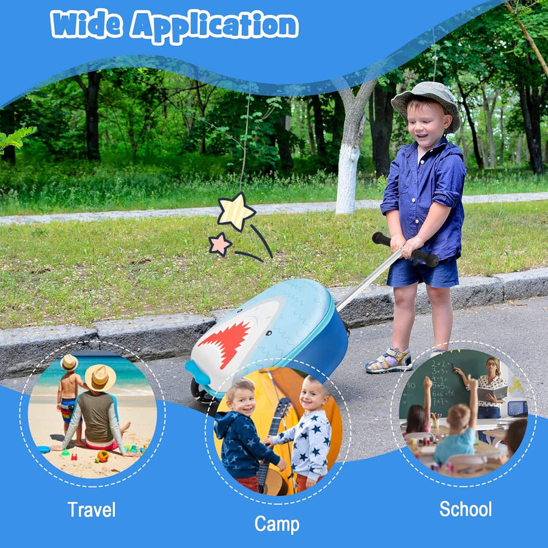 Children’s 2-in-1 Ride-On Scooter Suitcase with LED Wheels
