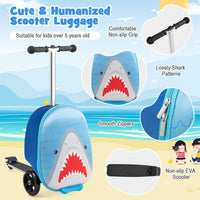 Children’s 2-in-1 Ride-On Scooter Suitcase with LED Wheels