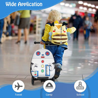Children’s 2-in-1 Ride-On Scooter Suitcase with LED Wheels