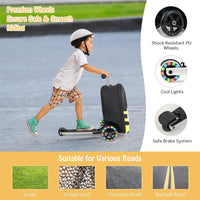 Children’s 2-in-1 Ride-On Scooter Suitcase with LED Wheels