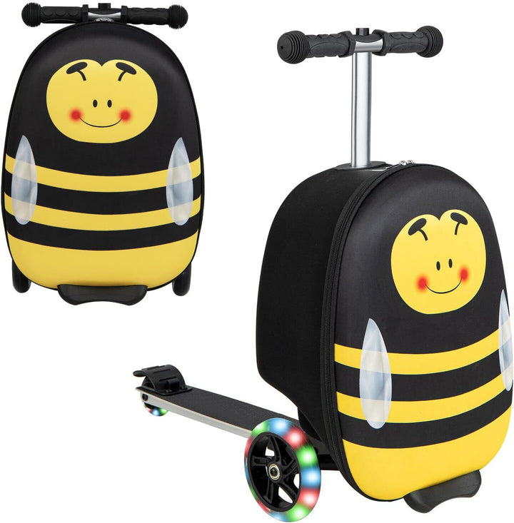Children’s 2-in-1 Ride-On Scooter Suitcase with LED Wheels