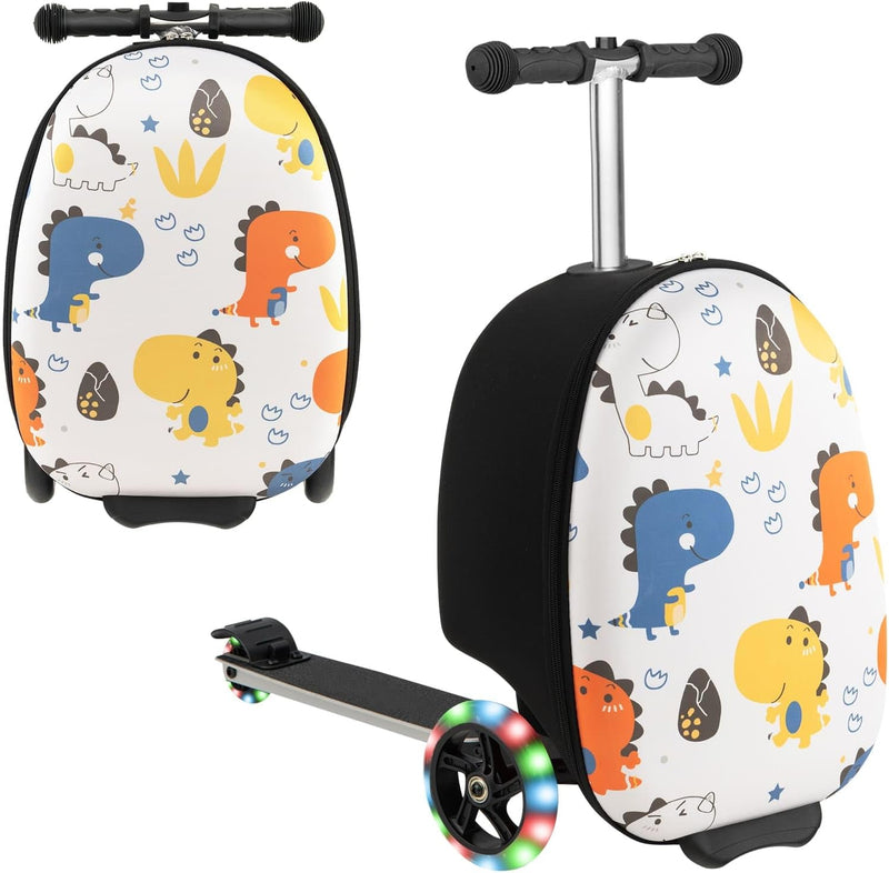 Children’s 2-in-1 Ride-On Scooter Suitcase with LED Wheels