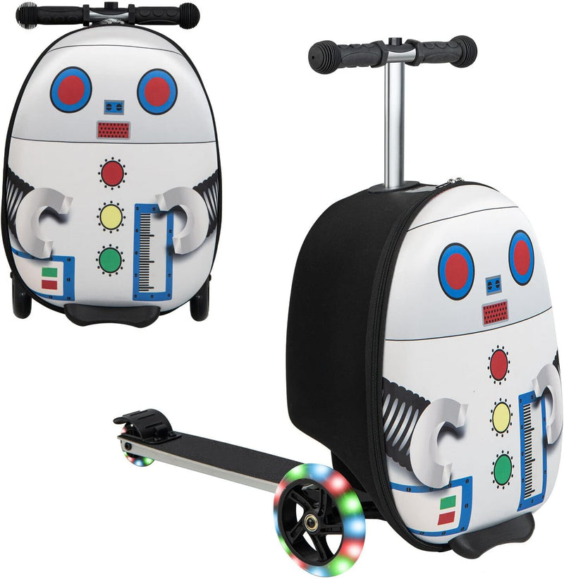 Children’s 2-in-1 Ride-On Scooter Suitcase with LED Wheels