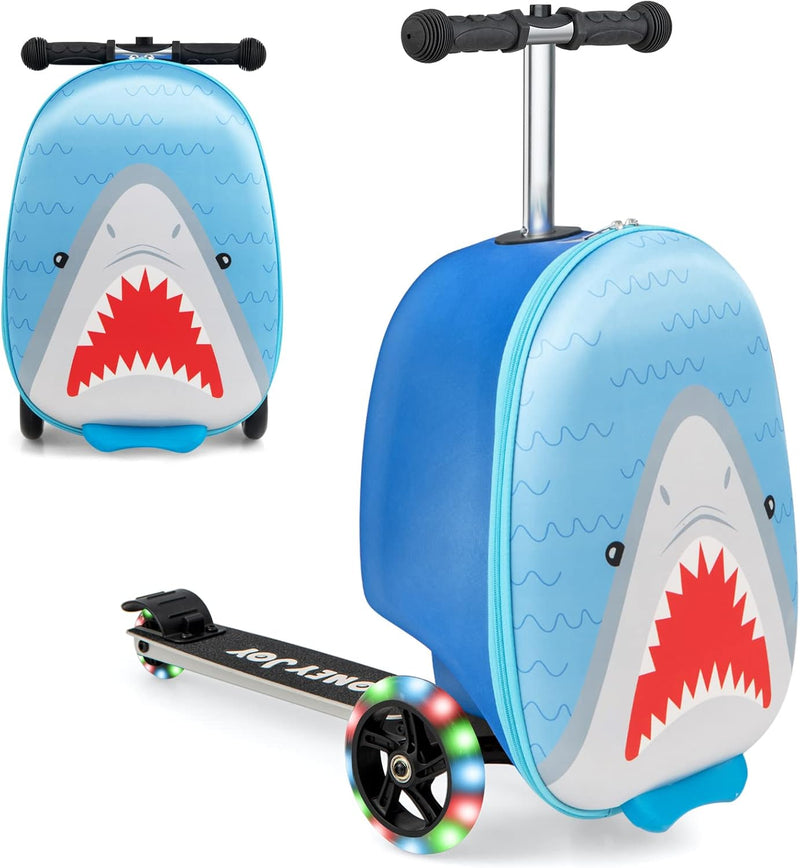 Children’s 2-in-1 Ride-On Scooter Suitcase with LED Wheels