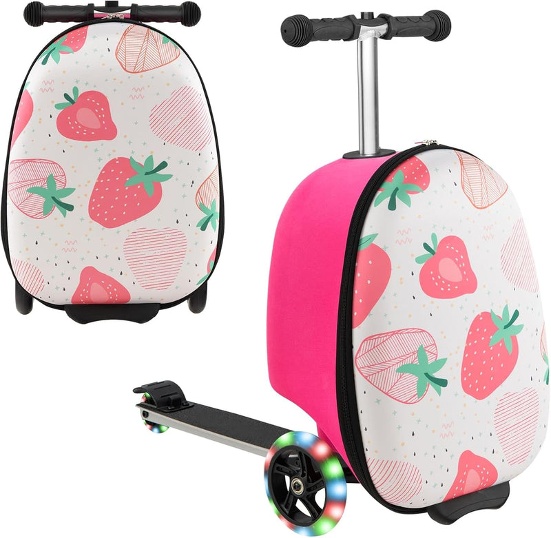 Children’s 2-in-1 Ride-On Scooter Suitcase with LED Wheels
